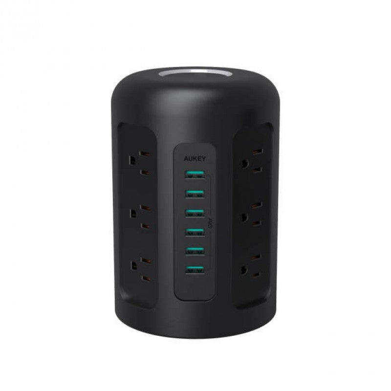 AUKEY PowerHub XL 12 AC Outlets + 6 USB Charging Ports Power Strip | Vertical Surge Protector | Smart USB Charging متجر نصر