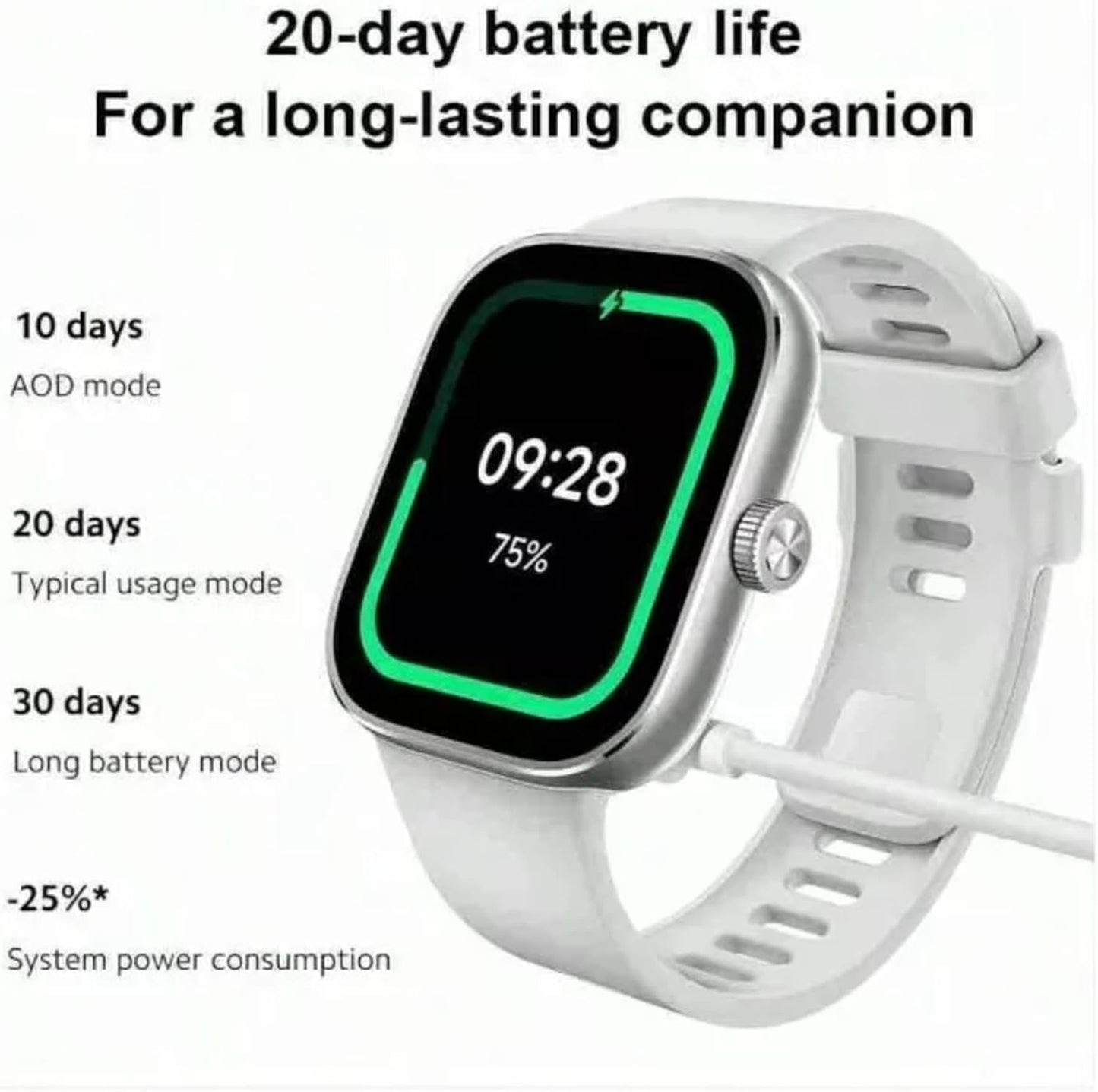 Xiaomi Redmi Watch 4 Smart Watch | White متجر نصر