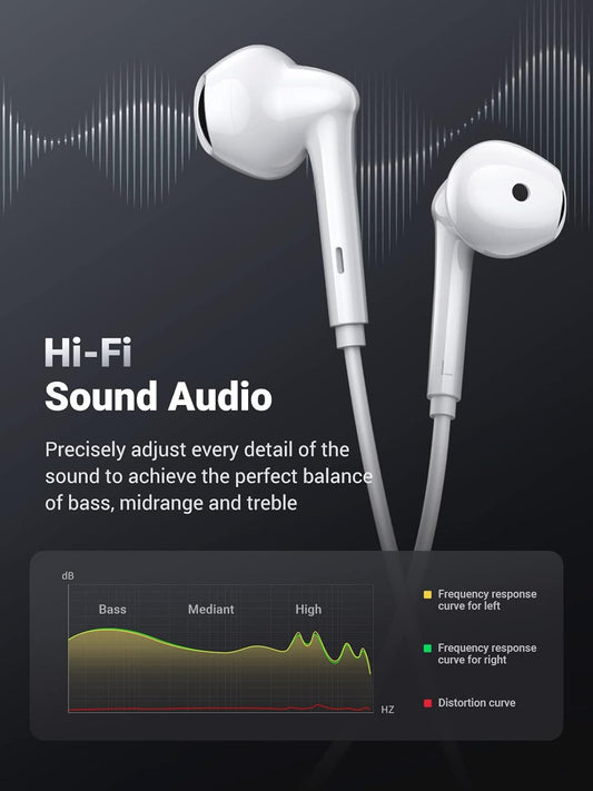 UGREEN HiTune Headphones Wired Type C Headphones with Mic Remote Control Noise Isolation / 60700 متجر نصر