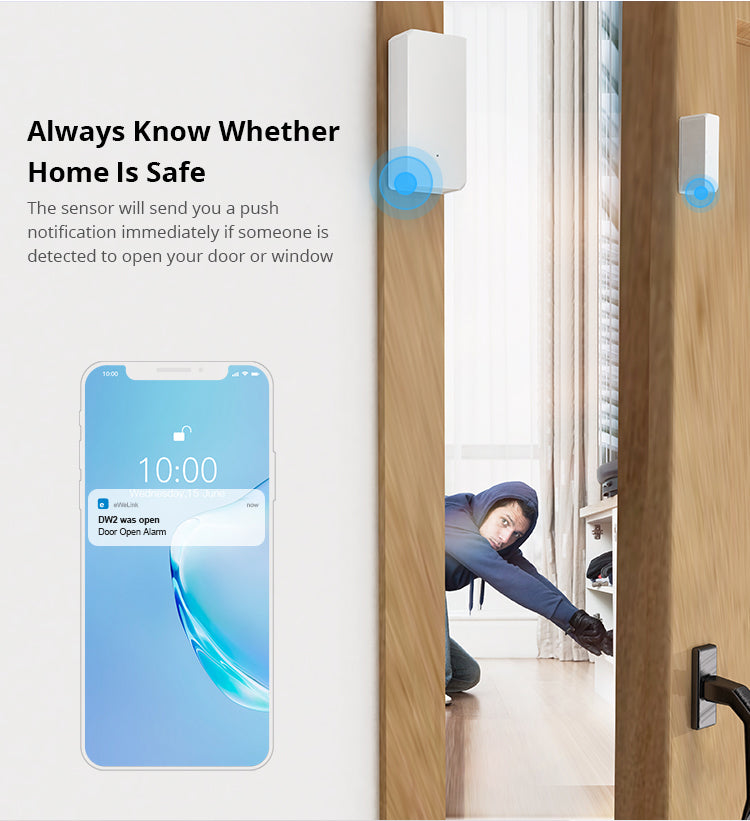 Wireless Door Window Sensor | Sonoff DW2-Wi-Fi متجر نصر