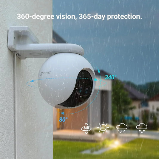 Ezviz Dual-Lens, Weatherproof Pan & Tilt Wi-Fi Camera 2mp |Ezviz C8PF متجر نصر