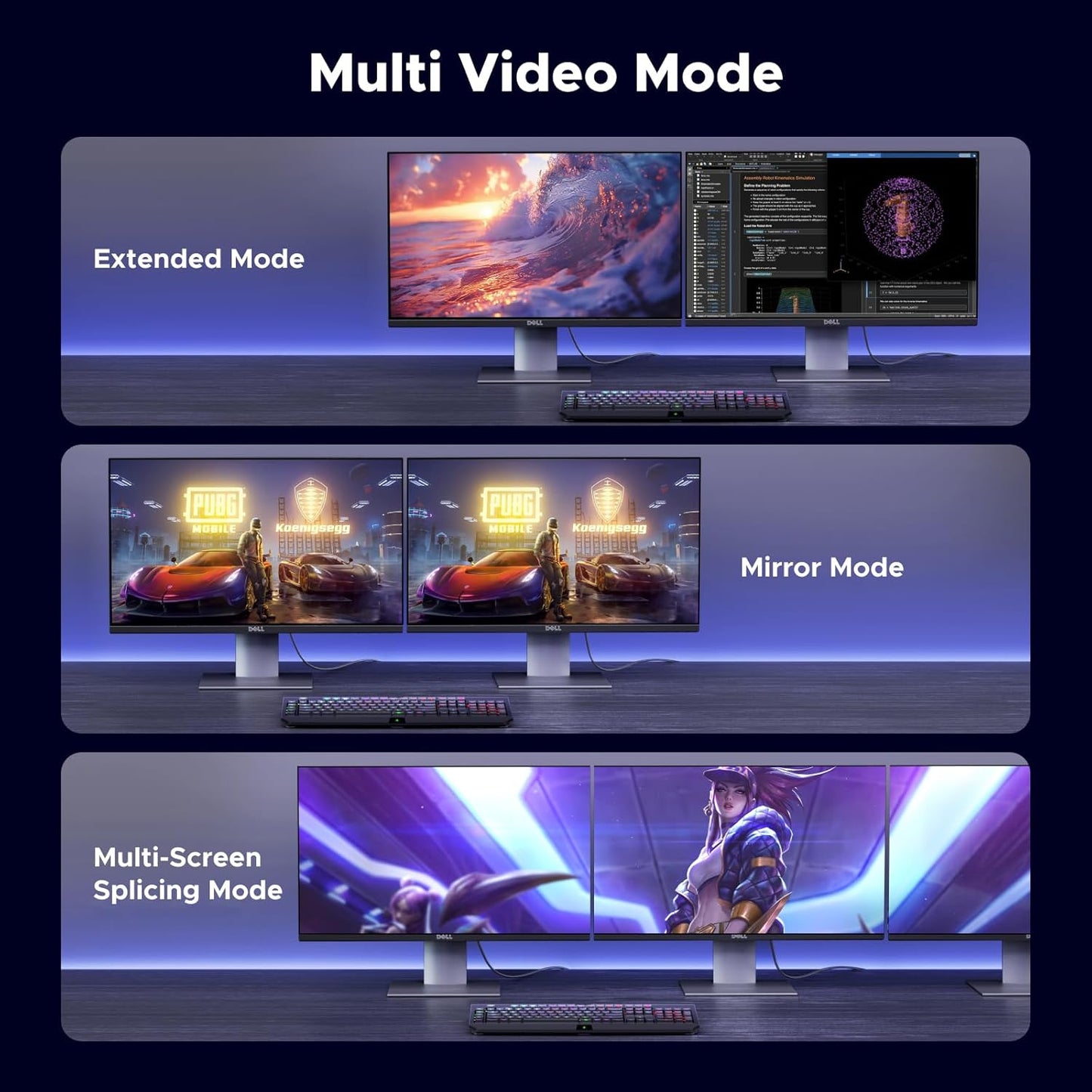 UGREEN DP Male to Male DP1.4 8K Round Cable ABS Shell Braid (Black) / DP114 متجر نصر