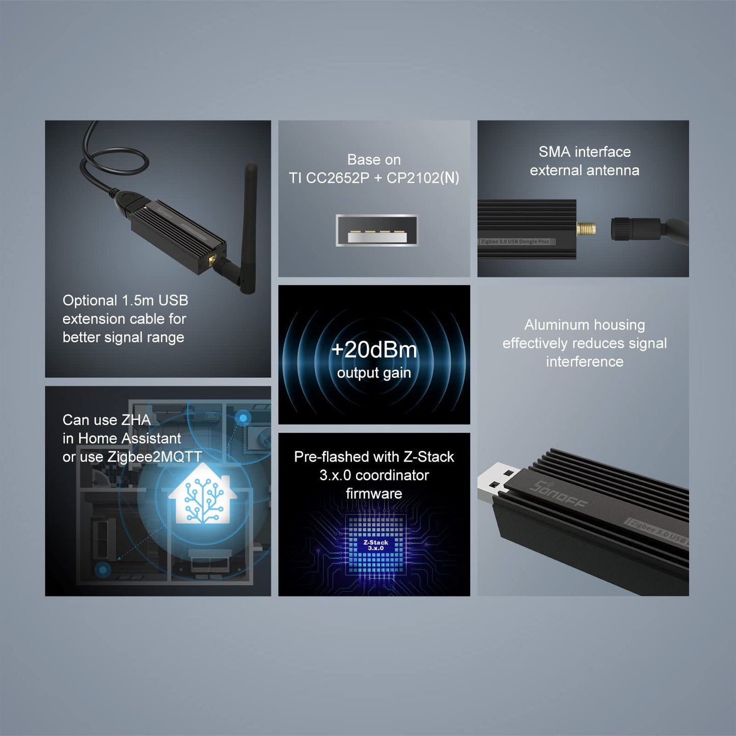Sonoff Zigbee 3.0 USB Dongle Plus – Universal Zigbee Gateway for Home Automation - متجر نصر