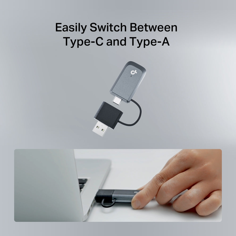 وصلة واي فاي USB صغيرة TP-Link BE3600 ثنائية النطاق Wi-Fi 7 بمنفذ USB-C و USB-A | Archer TBE230U - متجر نصر