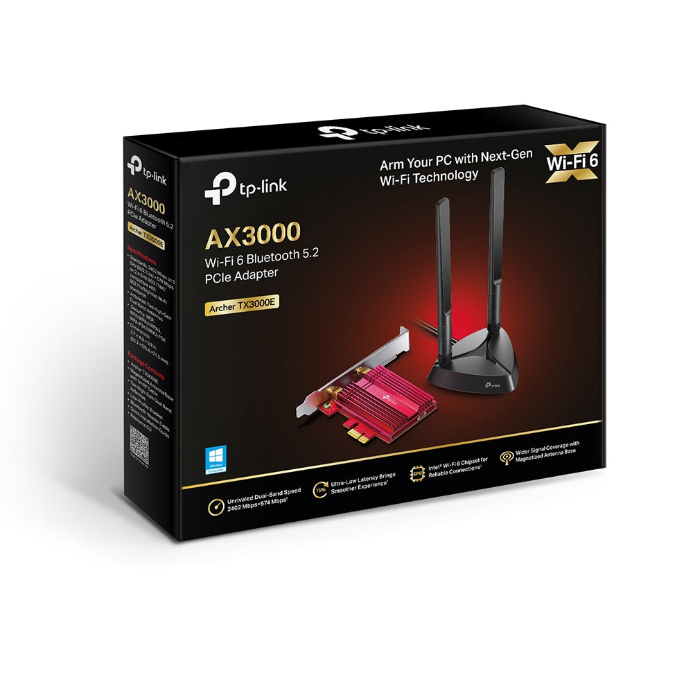 AX3000 Wi-Fi 6 Bluetooth 5.0 PCIe Adapter | Archer TX3000E - متجر نصر