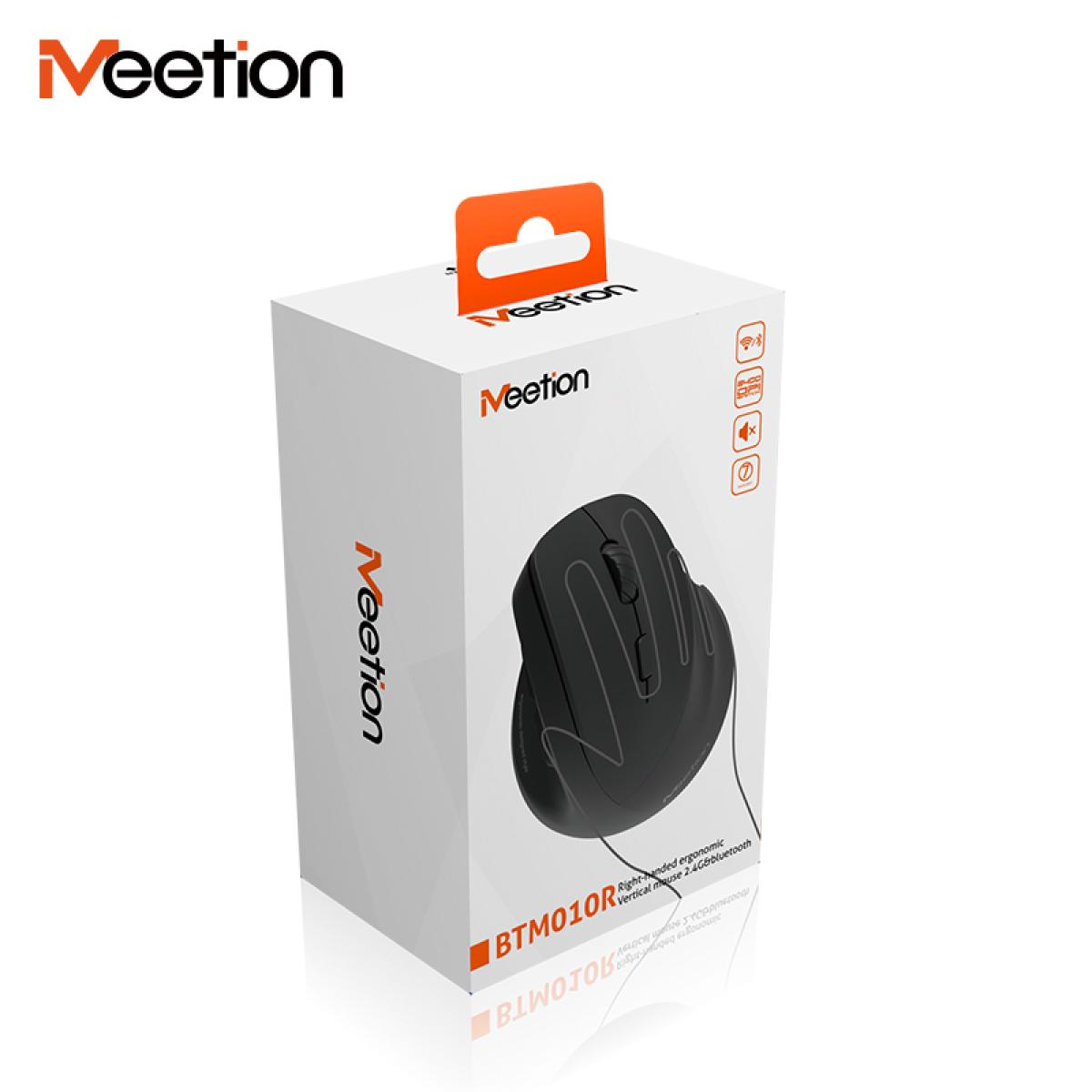 Meetion BTM010R Right-Handed Ergonomic Wireless Vertical Mouse -Black متجر نصر