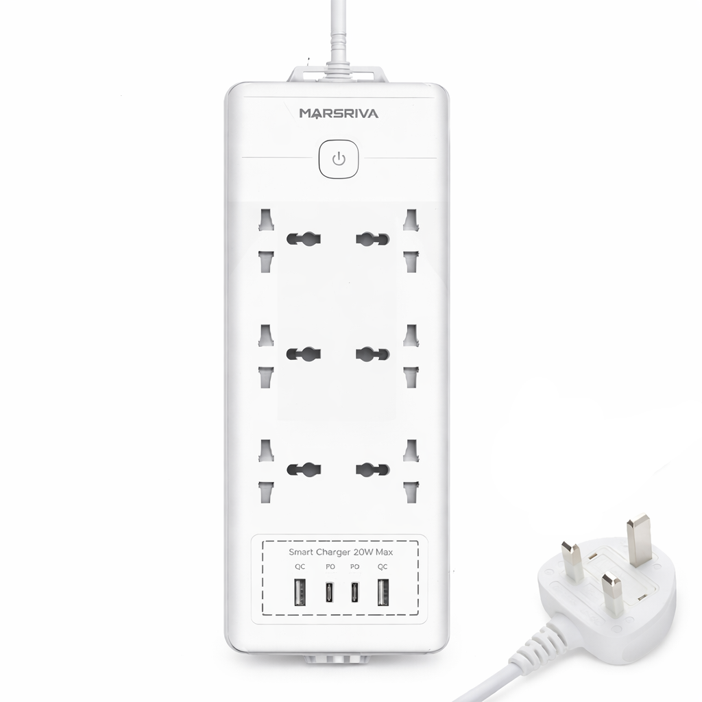 Linkcomm 6 Outlets Power Strip ًWith USB Ports (Multi-Options) متجر نصر