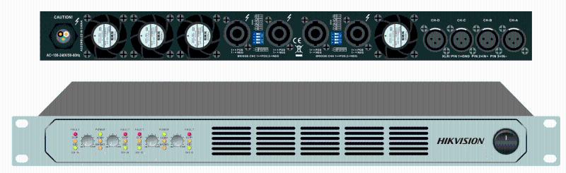 امبلي فاير احترافي Hikvision 500W بـ 4 قنوات (4-Channel) | DS-QAPAR50-4 - متجر نصر