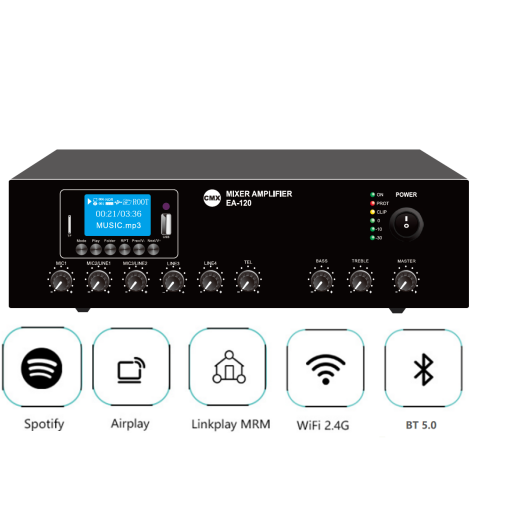 مضخم صوت CMX EA-60W | مضخم صوت PA بتقنية Wi-Fi وبلوتوث بقوة 60 واط - متجر نصر