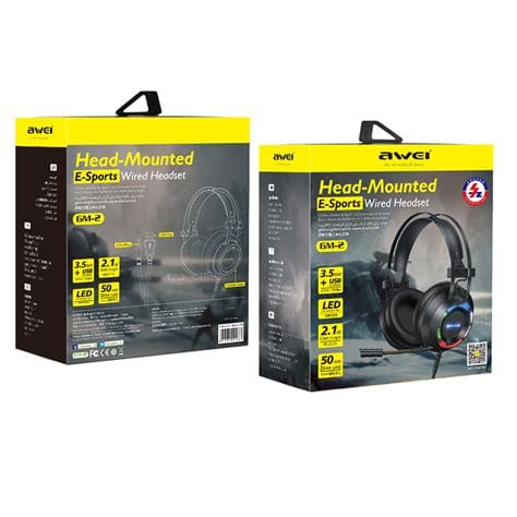 Awei GM-2 E-sports Gaming Wired Headphone - متجر نصر