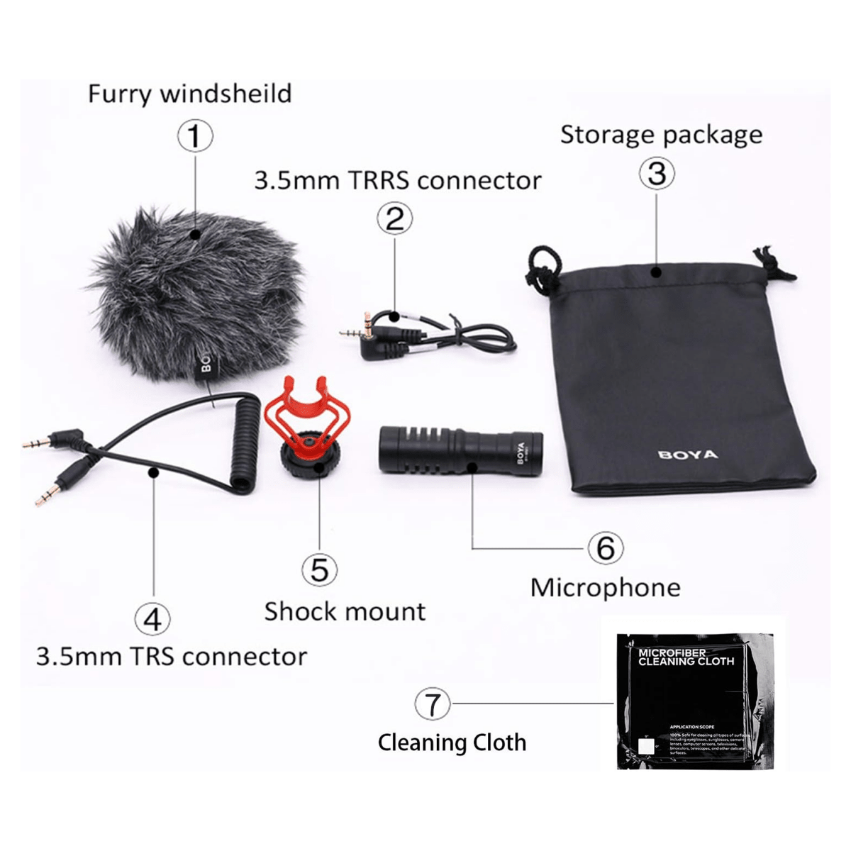 Boya BY-MM1 Universal Cardioid Wired Microphone - متجر نصر
