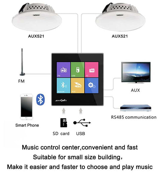 DSPPA High-fidelity Bluetooth Digital Music Amplifier /DM837W متجر نصر