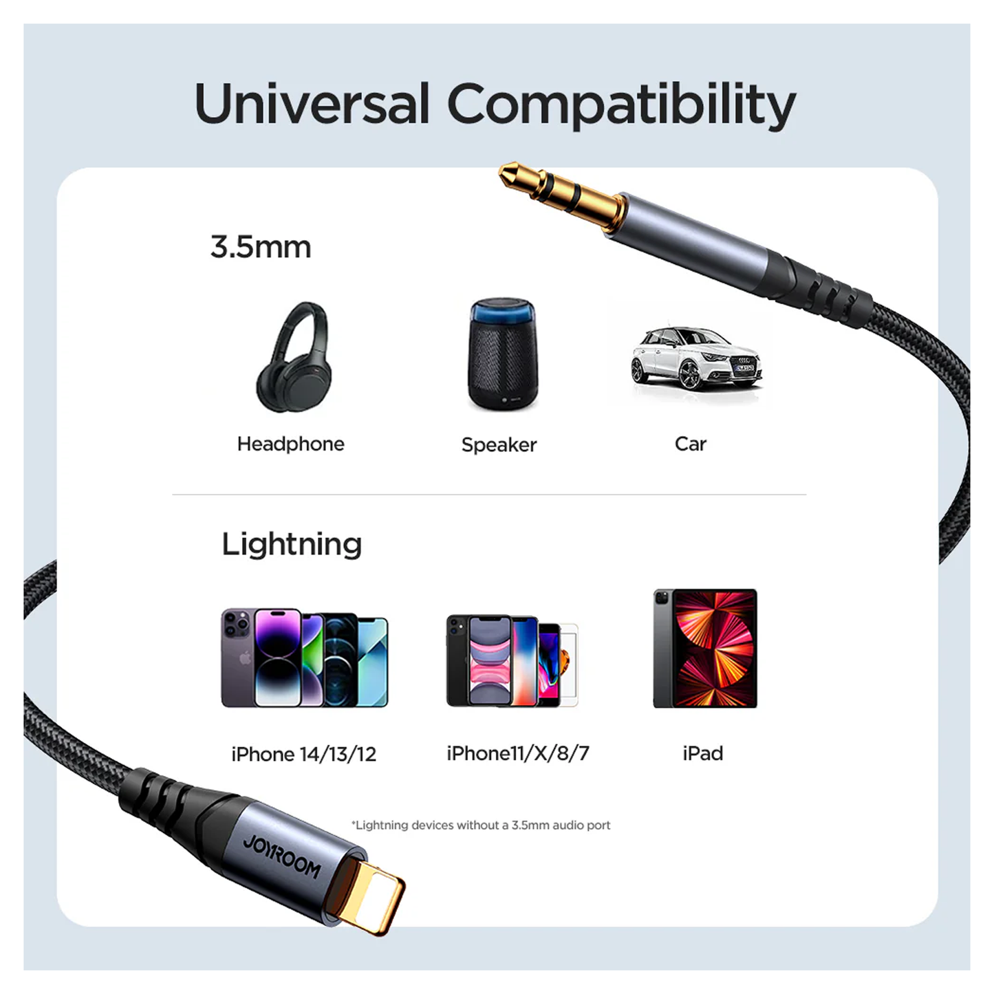 JOYROOM Audio-Transfer Series AUX Audio Cable | SY-A06 - متجر نصر