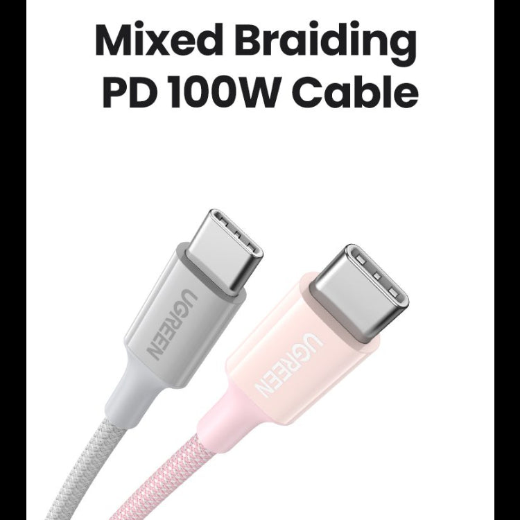 UGREEN USB-C to USB-C PD Fast Charging Braided Cable 5A Max /Multicolor/ L502 متجر نصر