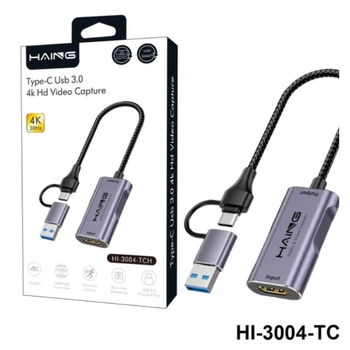 HAING HI-3004-TCH Type-C USB 4K HD Video Capture - متجر نصر