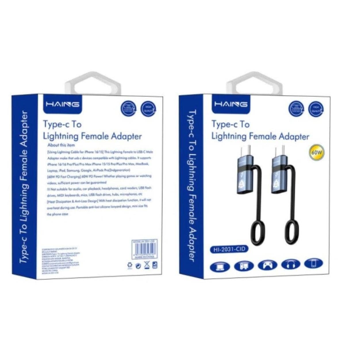 HAING HI-2031-CID Type-C To Lightning Female Adapter - متجر نصر