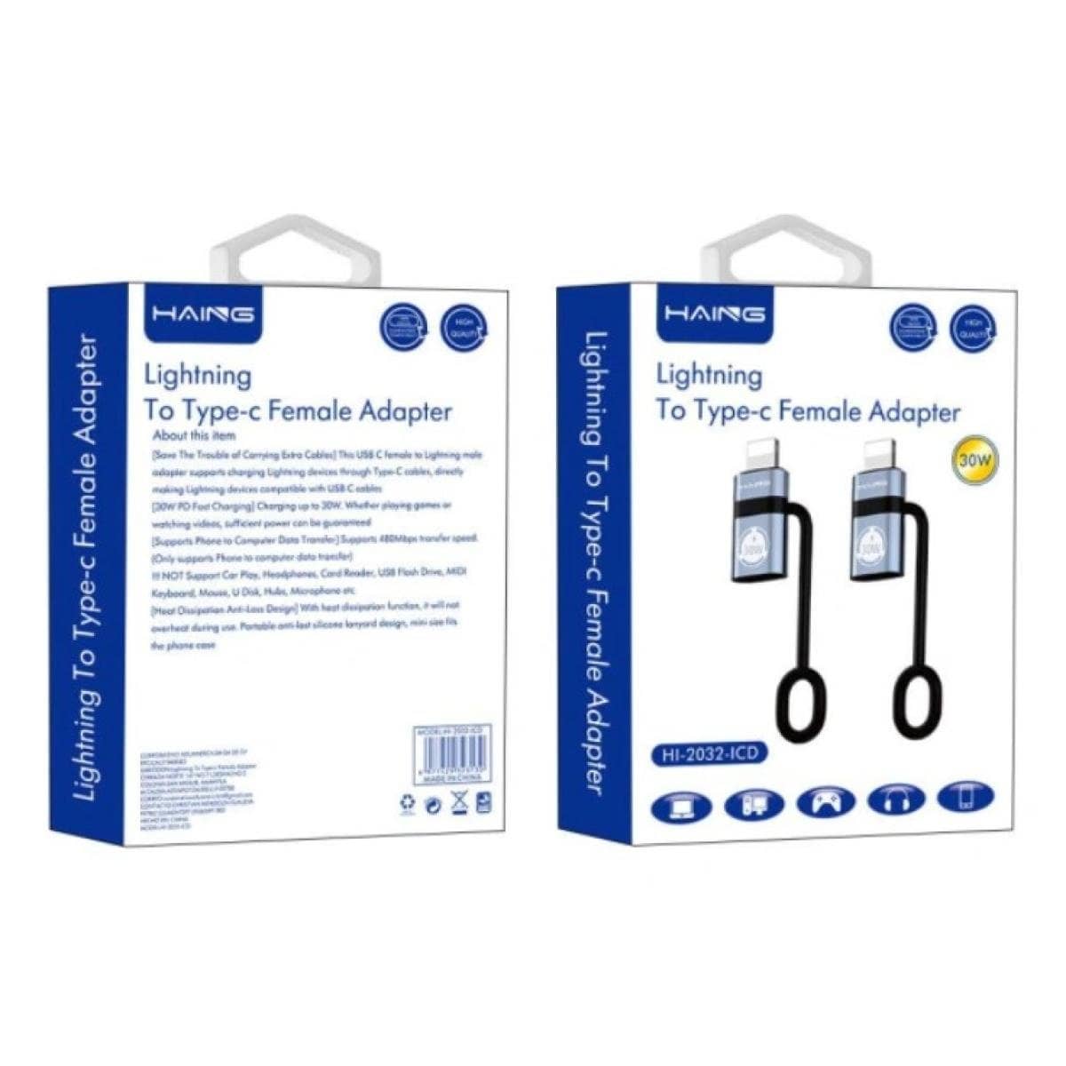 HAING HI-2032-ICD Lightning To Type-C Female Adapter - متجر نصر