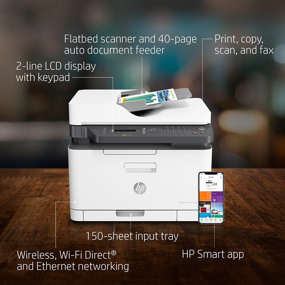 طابعة ليزر ملونة HP MFP 179fnw - متجر نصر