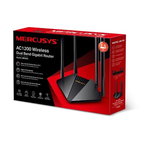 Mercusys MR30G | AC1200 Wireless Dual Band Gigabit Router - متجر نصر
