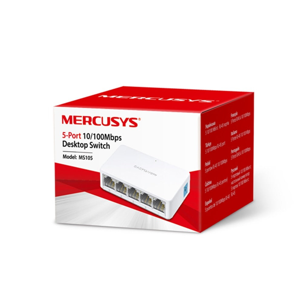 سويتش Mercusys مكتبي بـ 5 منافذ 10/100Mbps | MS105 - متجر نصر