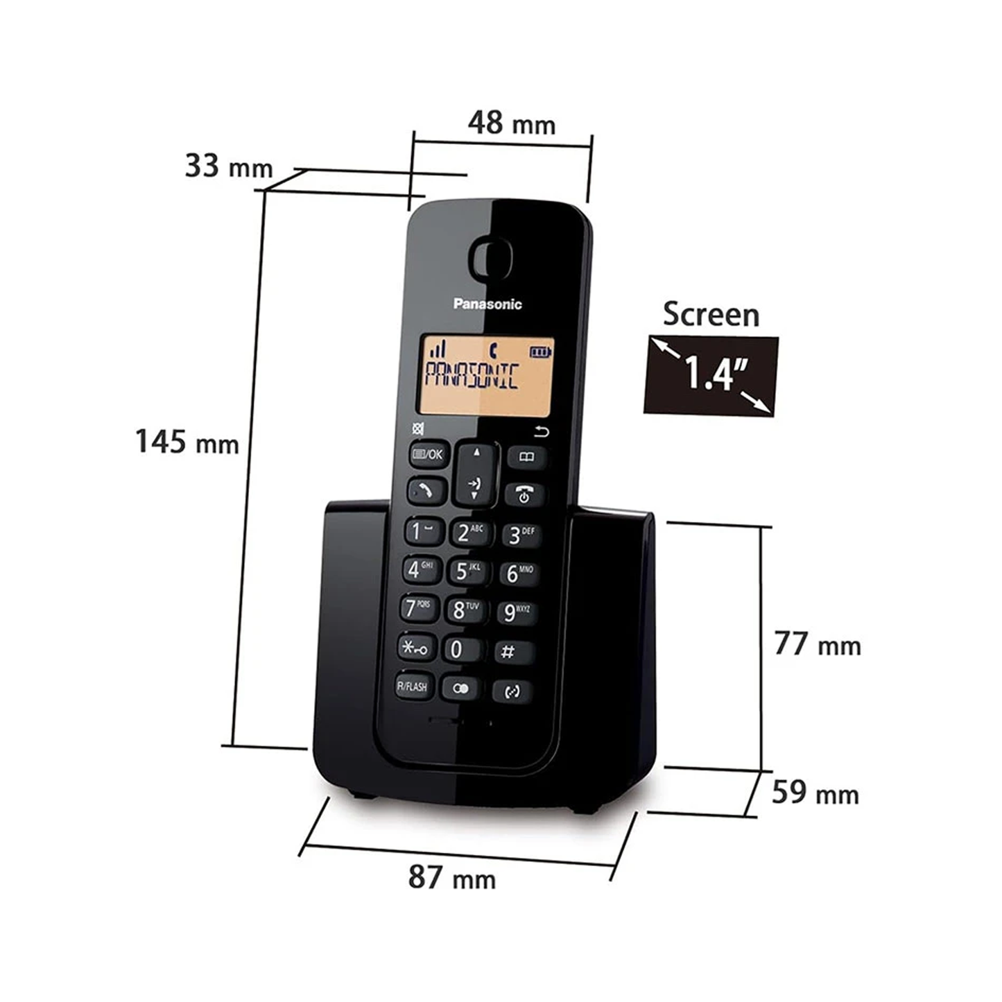 Panasonic KX-TGB110 - Cordless Telephone - Black متجر نصر