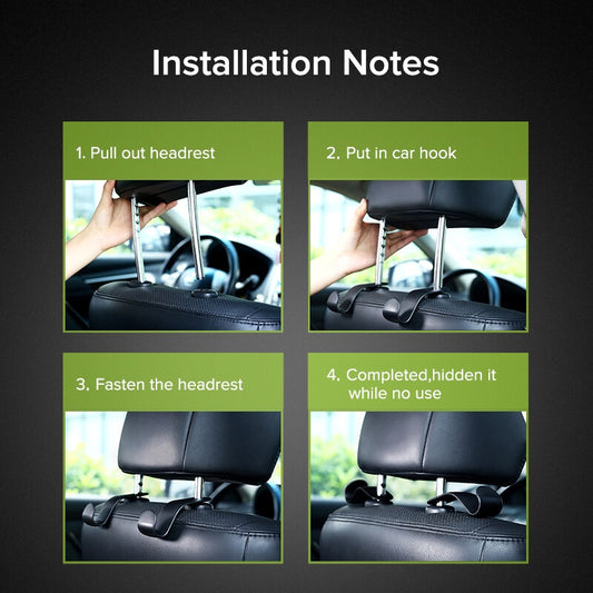 UGREEN 1pc Universal Headrest Hook Car Organizer Seat Hangers with Up to 20kg Max / 30337 متجر نصر