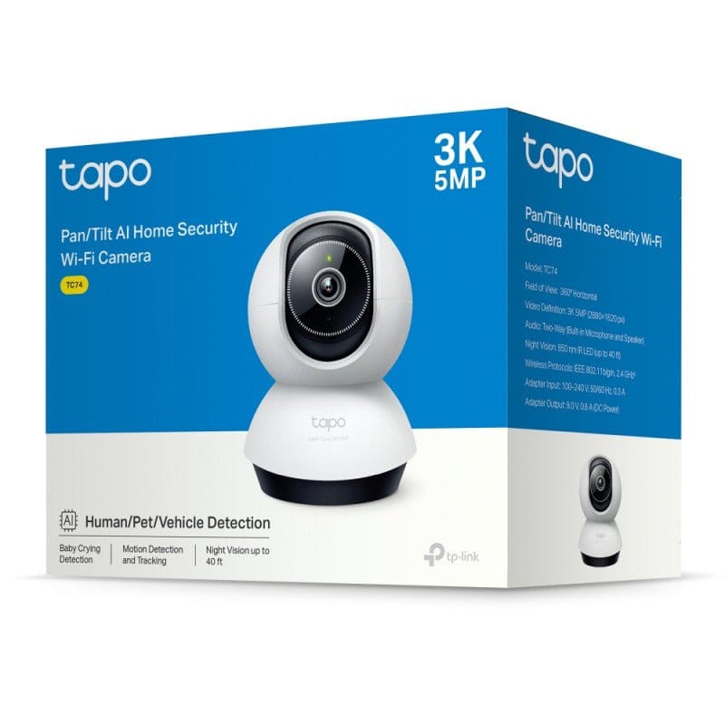 5mp Pan/Tilt AI Home Security Wi-Fi Camera Tapo | TC74 - متجر نصر