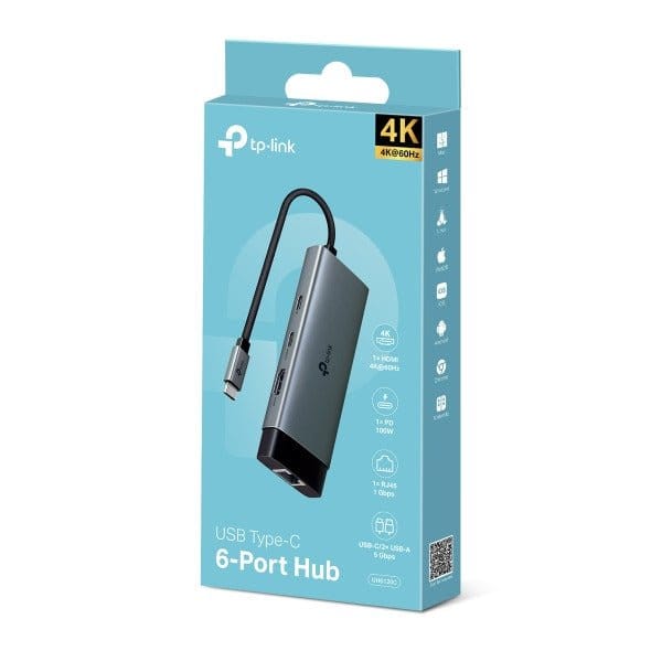 موزع منافذ متعدد الاغراض 6 في 1 | TP-Link UH6120C - متجر نصر