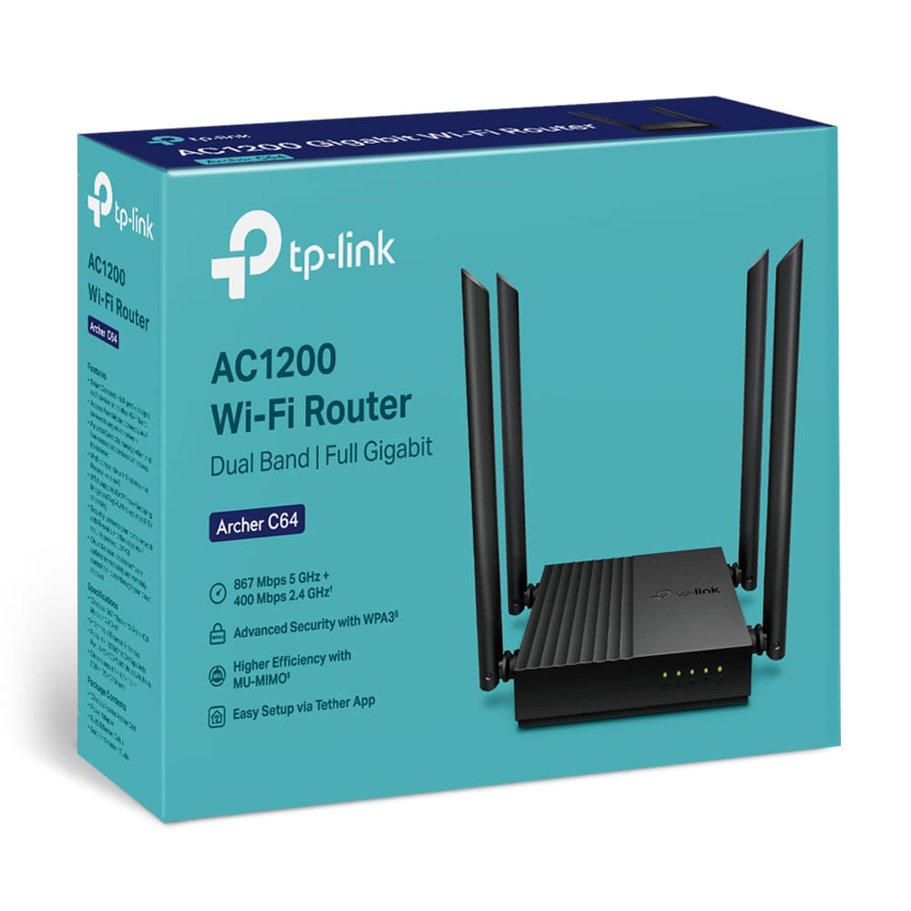 Archer AC1200 Wireless Dual Band Gigabit Router | Archer C64 - متجر نصر