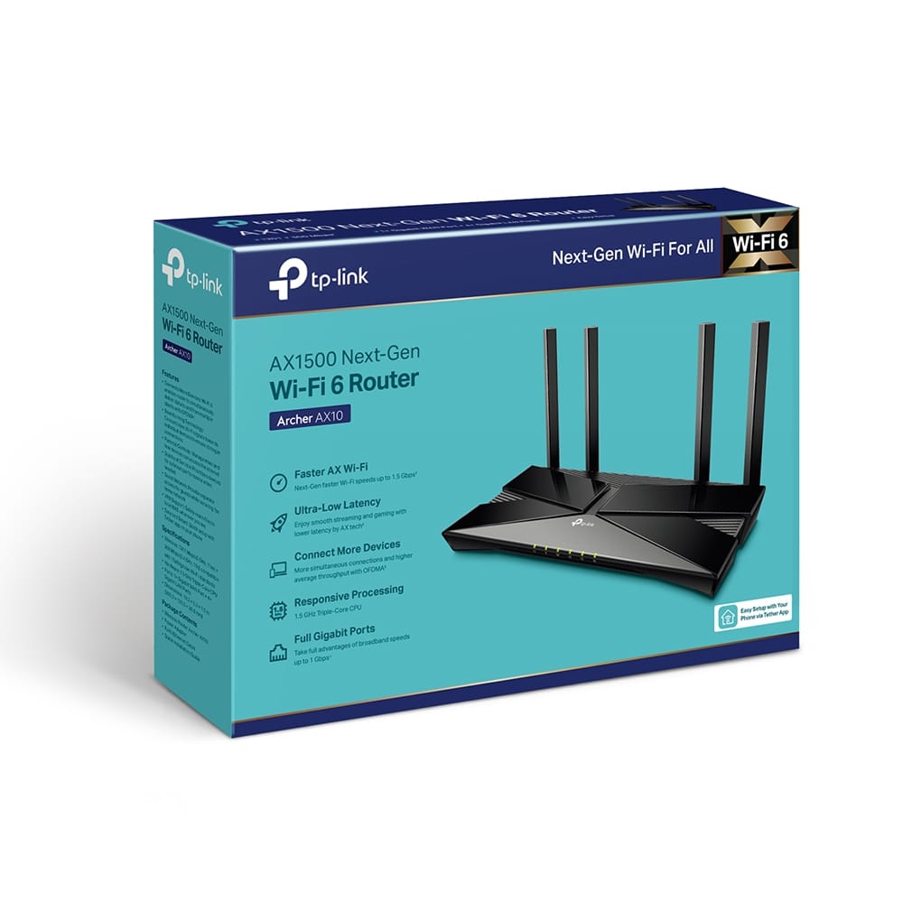 راوتر ثنائي النطاق جيجابت واي فاي 6 |AX1500- AX10 - متجر نصر