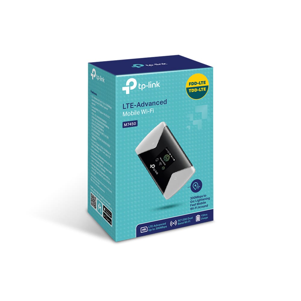 TP-Link 4G+ Cat6, 300 Mbps LTE-Advanced Mobile Wi-Fi | M7450 - متجر نصر