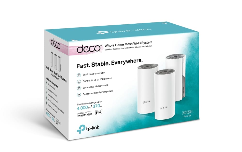 TP-Link Deco E4 AC1200 | Whole Home Mesh Wi-Fi System (3-Pack) - متجر نصر