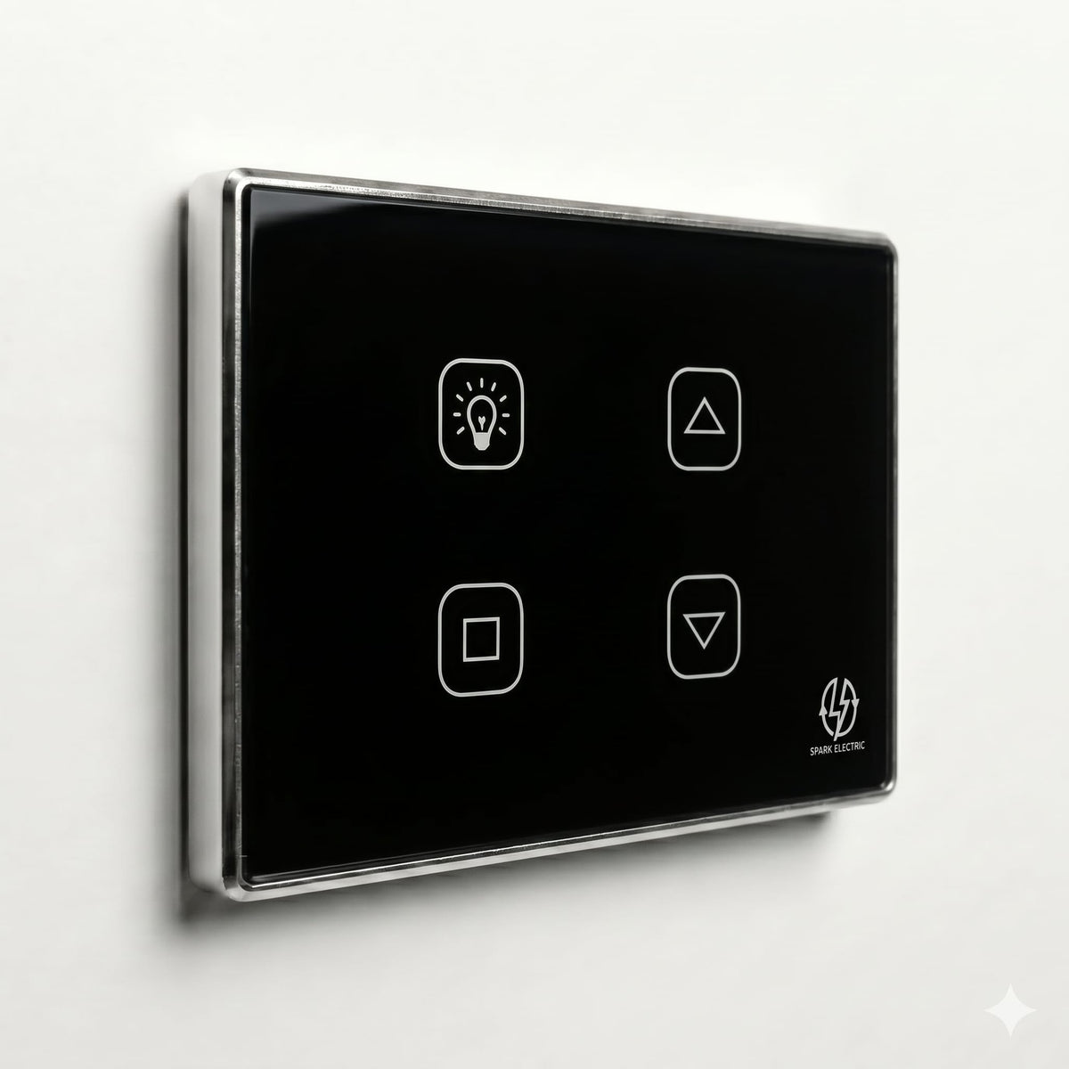 Tuya Smart Deluxe Switch | 1 Light & 1 Curtain | Aluminum Frame | Spark Electric - متجر نصر