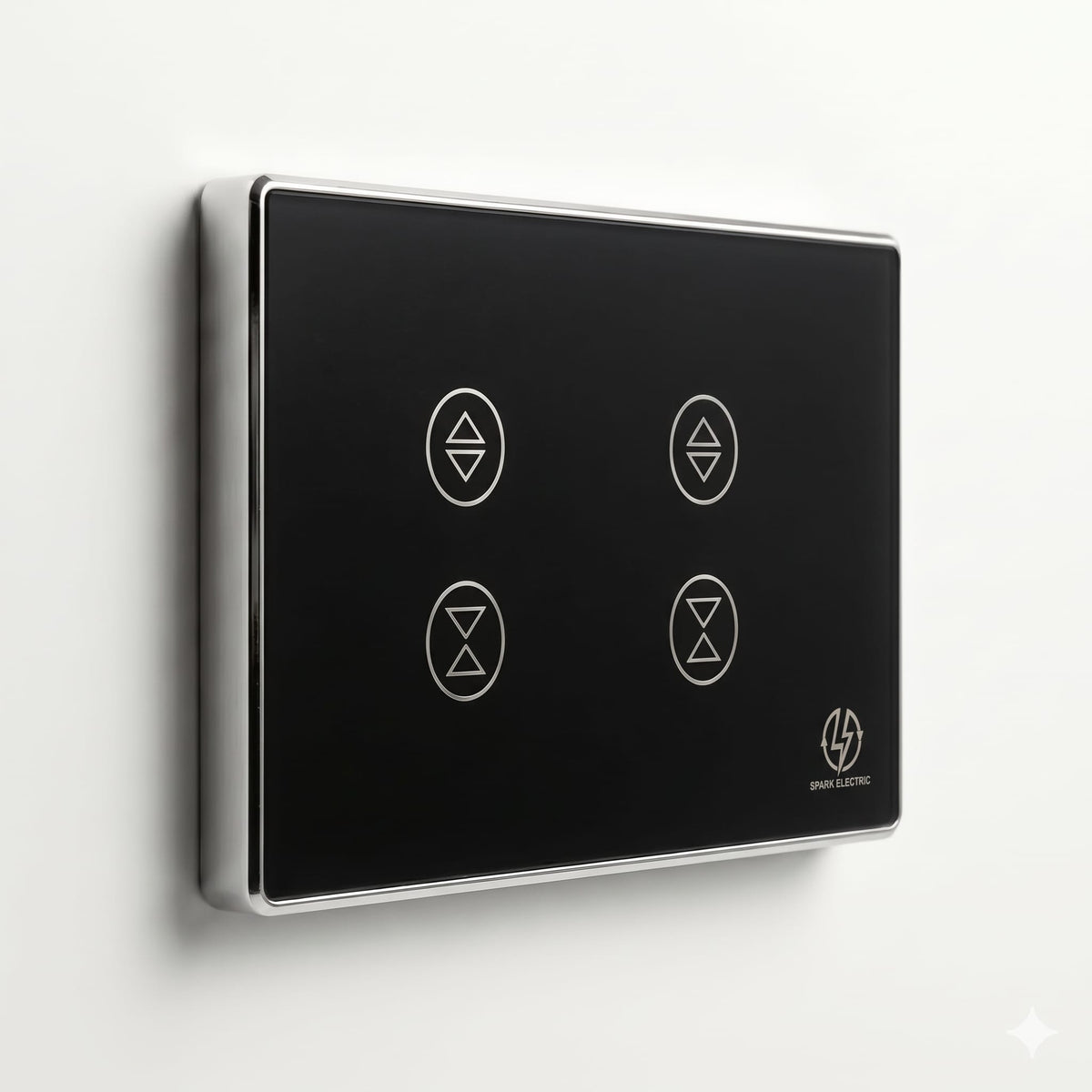 Tuya Smart Deluxe Switch | 2 Curtain | Aluminum Frame | Spark Electric - متجر نصر