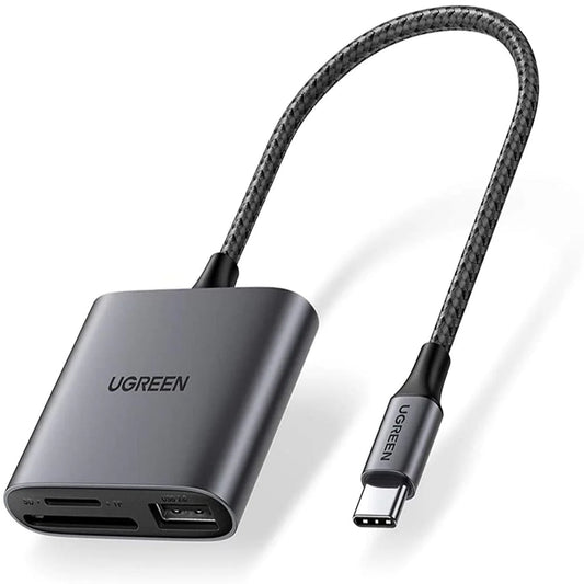 UGREEN USB-C to SD/TF + USB 2.0 Memory Card Reader | 80798 متجر نصر