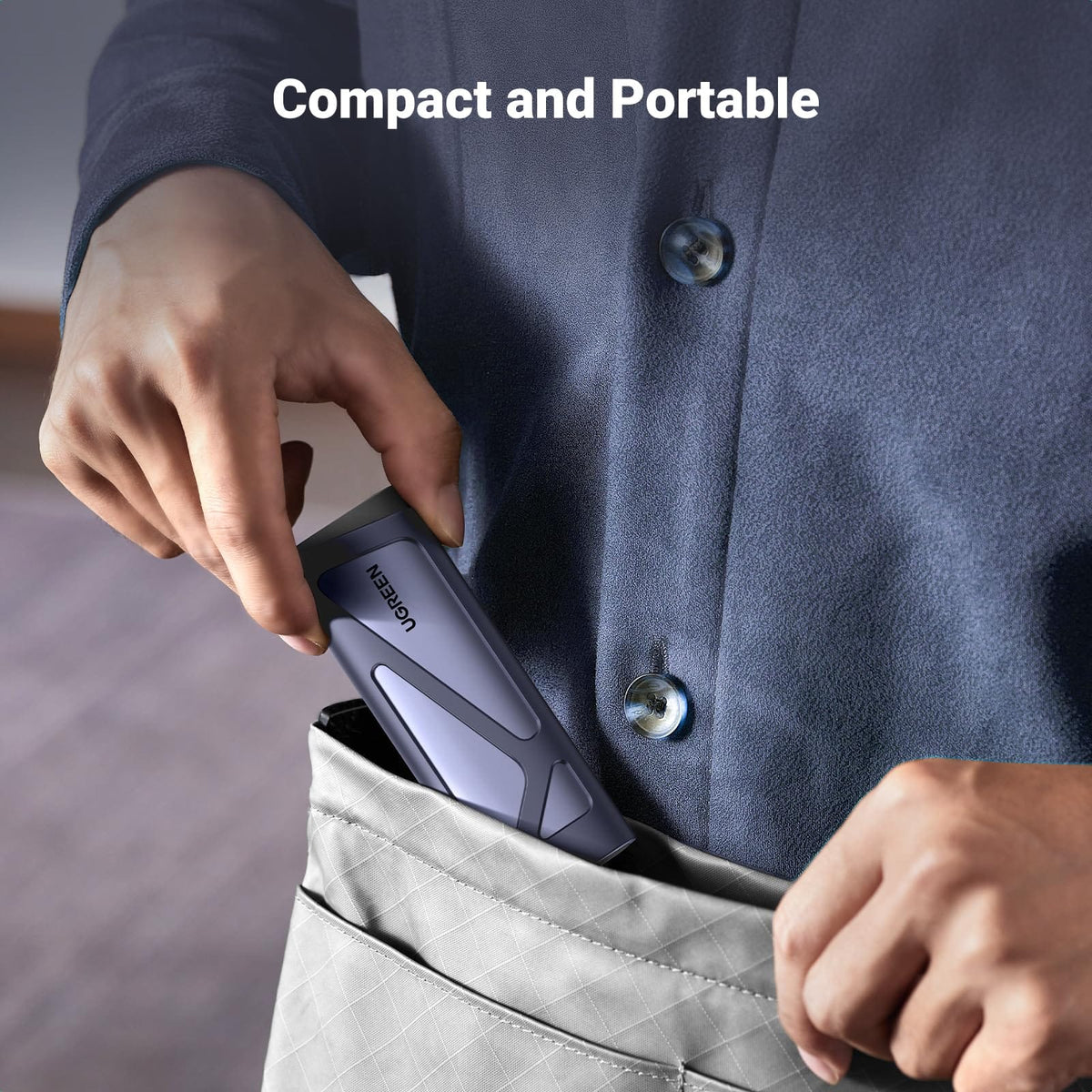 UGREEN-C M.2 NVMe & SATA SSD Enclosure 10Gbps USB 3.2 Gen 2 Gray | CM767 - متجر نصر