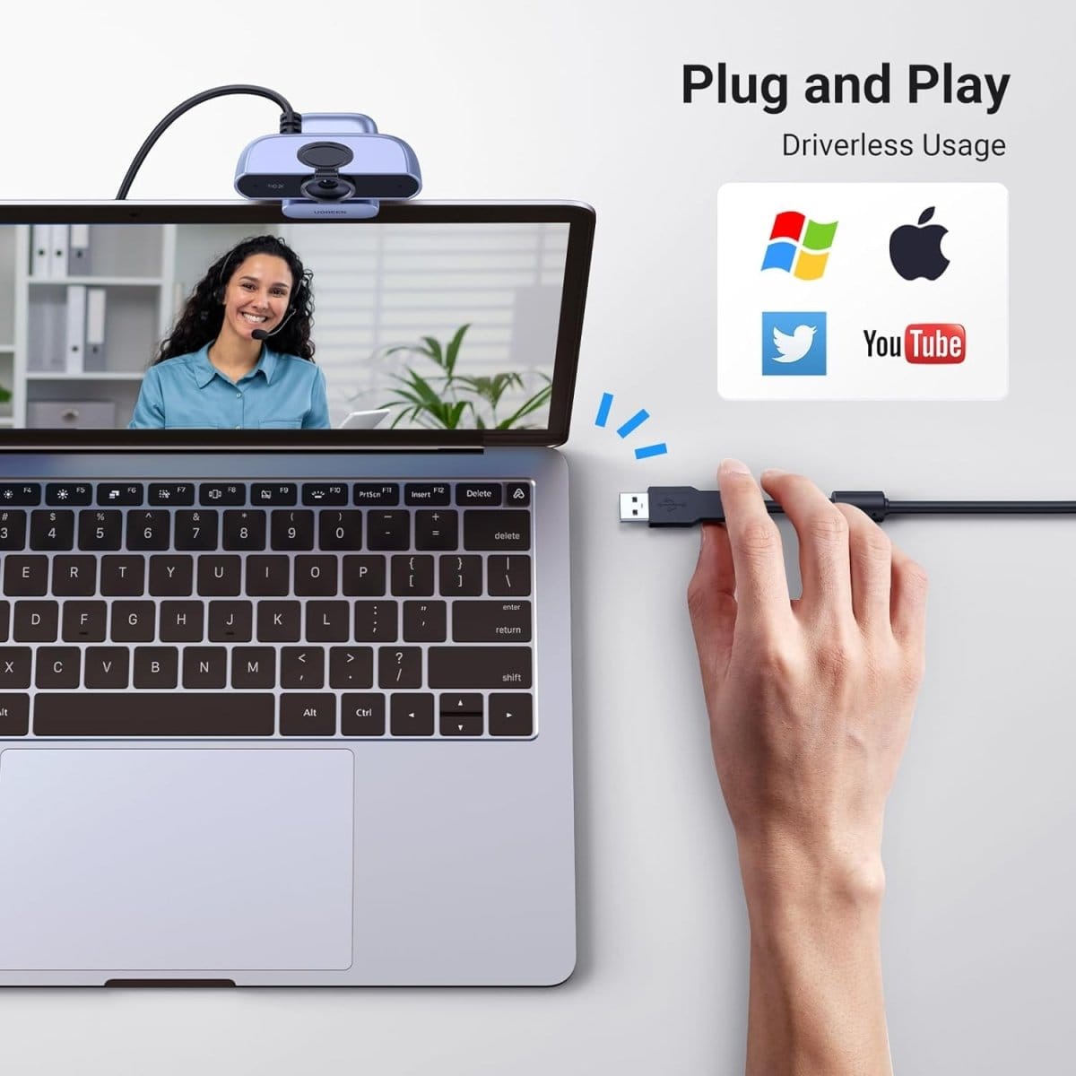 UGREEN 2K Webcam, Full HD 1080P Webcam for PC, Web Camera with Autofocus/25442 - متجر نصر