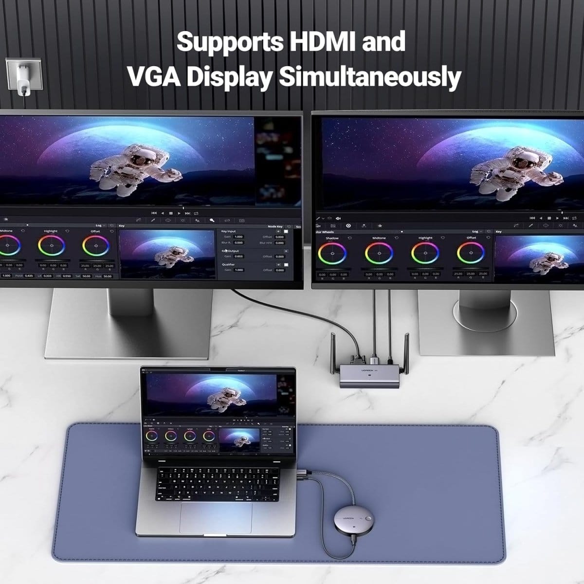 موسع HDMI لاسلكي 4K@30Hz من UGREEN TX و RX بمدى 50 مترًا / 90909A - متجر نصر