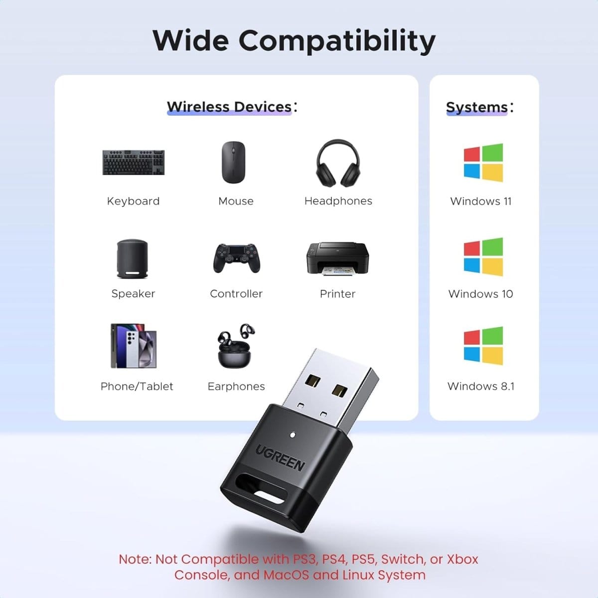 UGREEN BT5.4 USB Dongle for PC / 45134 - متجر نصر
