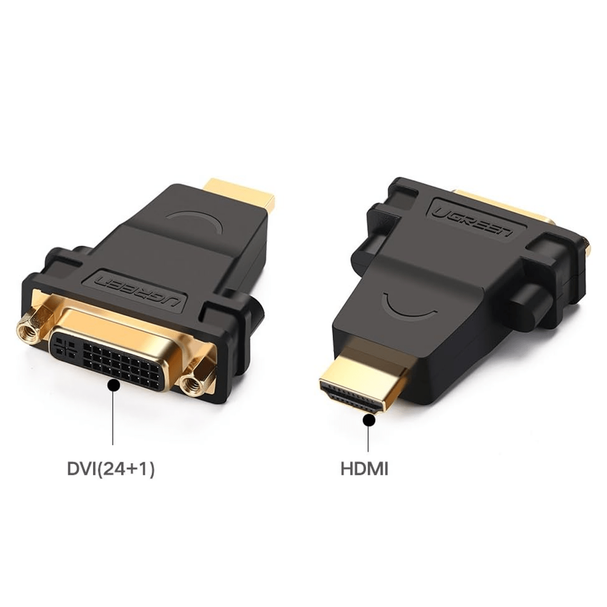 محول UGREEN HDMI ذكر إلى DVI (24+5) أنثى (أسود) / 20123 - متجر نصر
