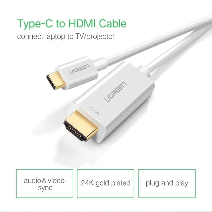 كابل يو جرين USB-C إلى HDMI 4K@60Hz – 1.5 متر /30841 - متجر نصر