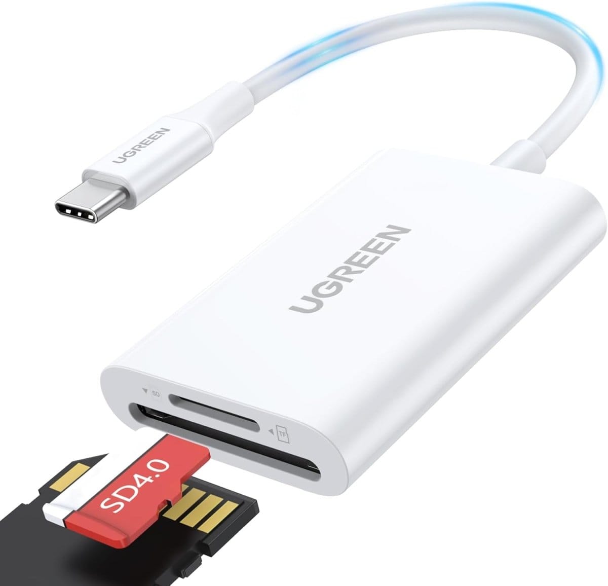 قارئ بطاقات UGREEN 2 في 1 USB-C SD/MicroSD متعدد الألوان/ CM265 - متجر نصر