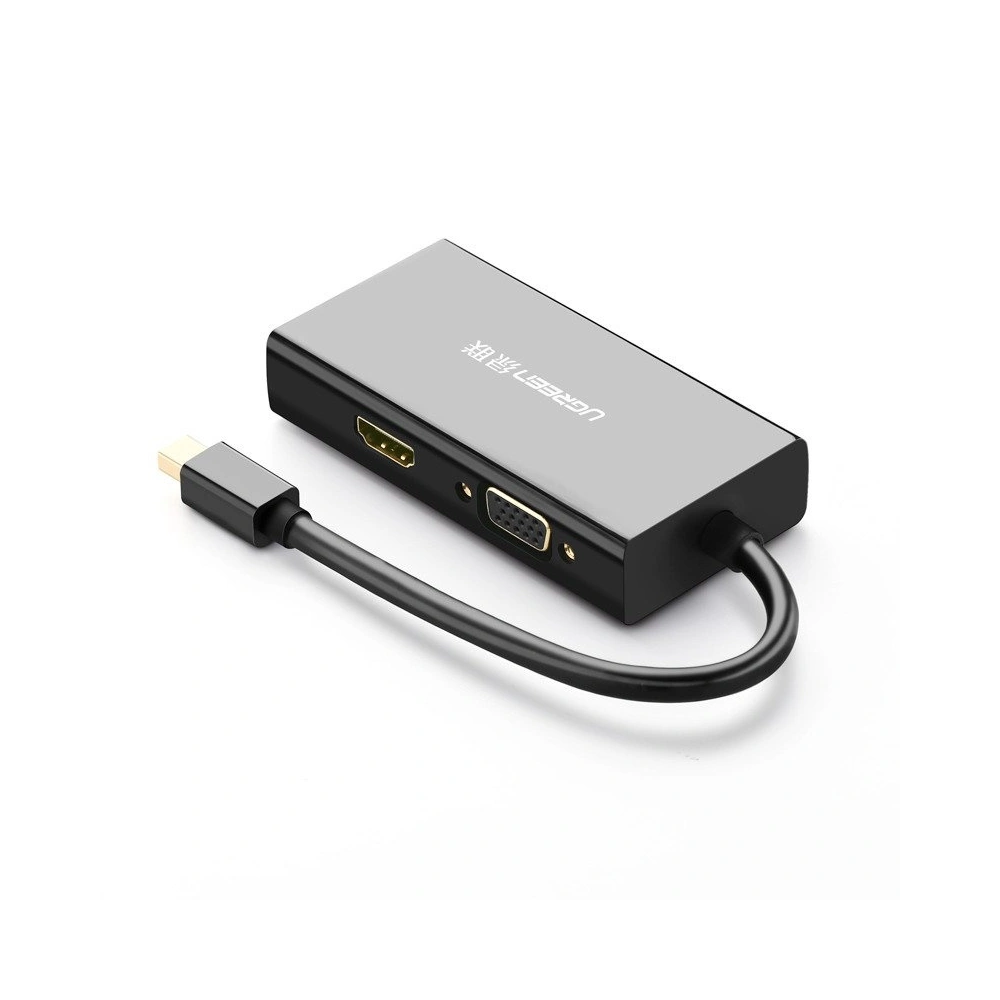 UGREEN-C Mini DisplayPort to HDMI / VGA / DVI 3-in-1 Adapter 4K Black | MD114 - متجر نصر