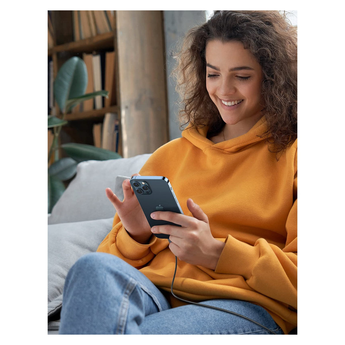 كيبل شحن UGREEN MFi USB-C إلى Lightning PD 20W شحن سريع، مجدول بالنايلون 2m | US304 - متجر نصر