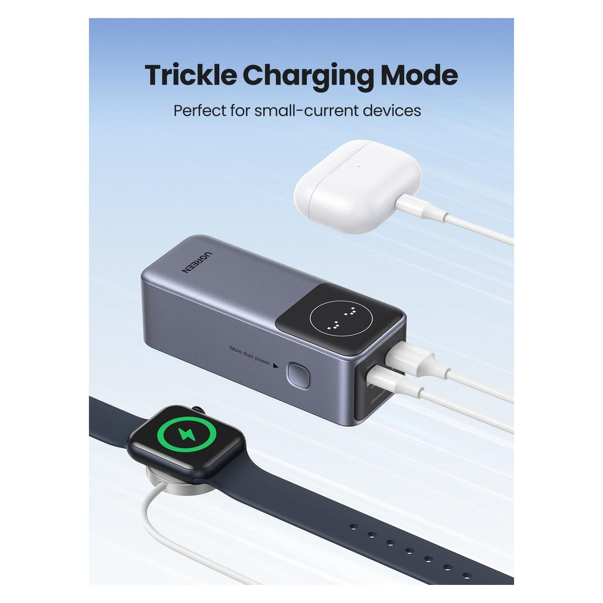 باور بانك UGREEN Nexode بسعة 12000mAh وقوة 100W مع شاشة رقمية ذكية | PB724 - متجر نصر