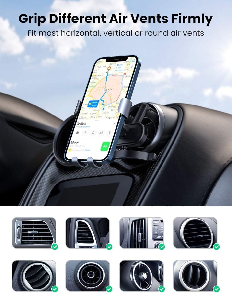 UGREEN Car Phone Holder ,Air Vent Gravity Mount / 30401 - متجر نصر