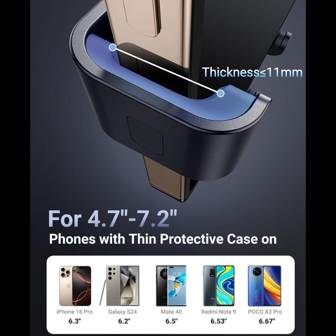 UGREEN Car Phone Holder Air Vent, Gravity Phone Mount Cradle Reliable Stable Hands-Free/40907 - متجر نصر