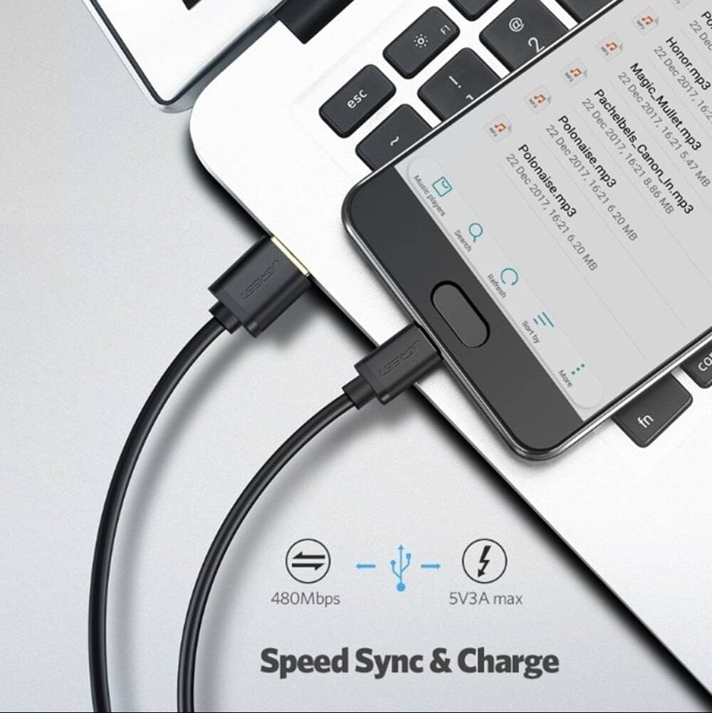 UGREEN US184 USB3.0A Male to Type-C male Cable Nickel Plating / US184 - متجر نصر