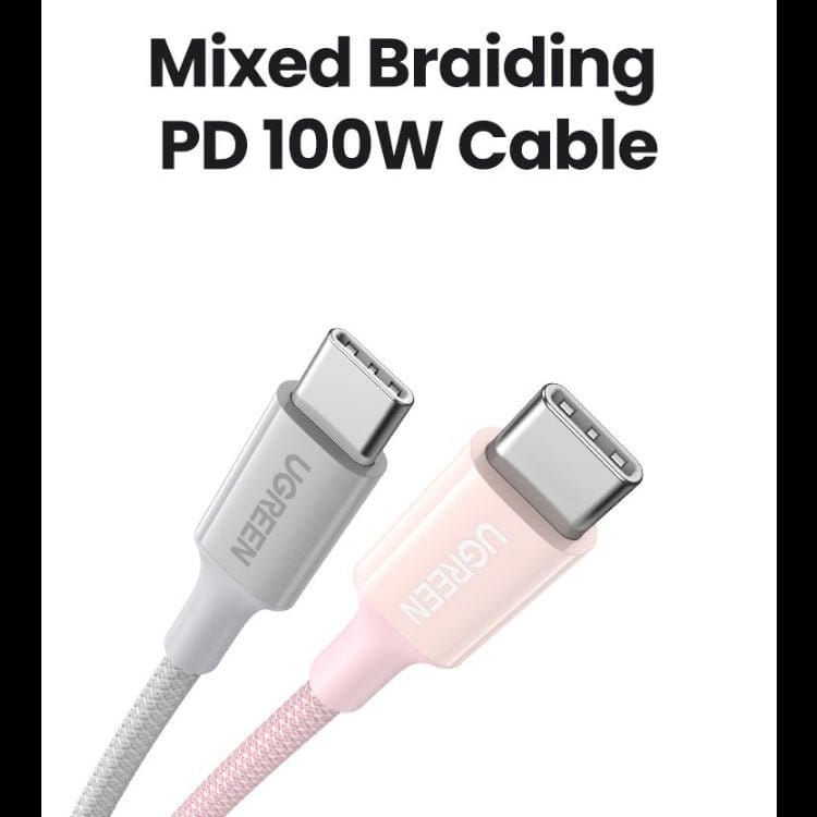 UGREEN USB-C to USB-C PD Fast Charging Braided Cable 5A Max /Multicolor/ L502 - متجر نصر