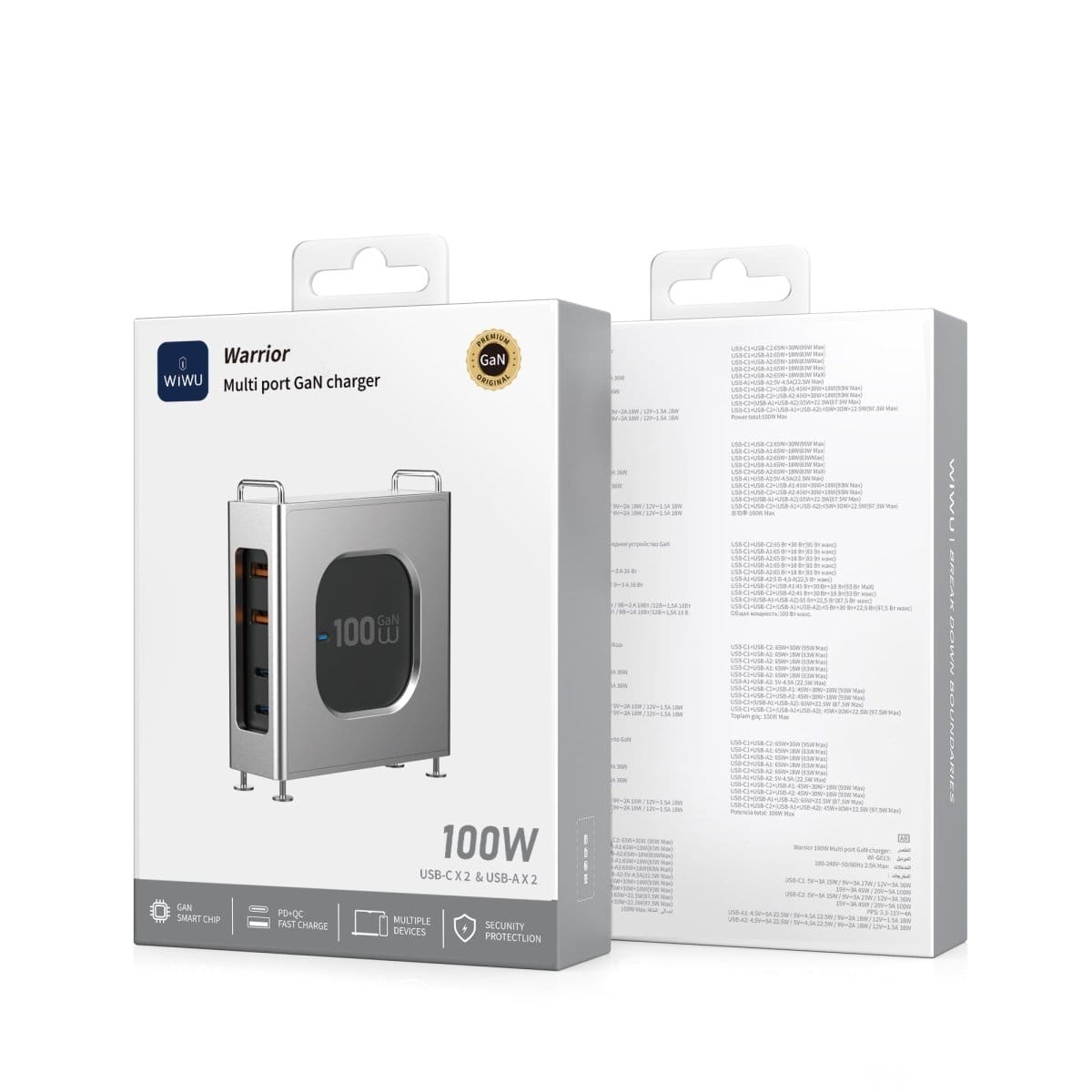 WiWU Powerful 100 W Multi-Port GaN Charging Station - Wi‑G013 Warrior EU - متجر نصر
